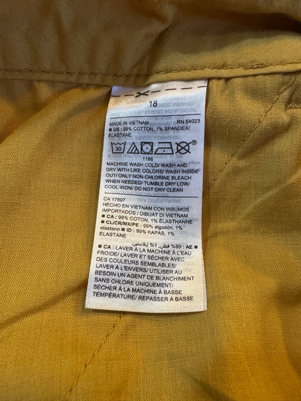 Mustard Button-Front Shorts - Picture 7 of 8